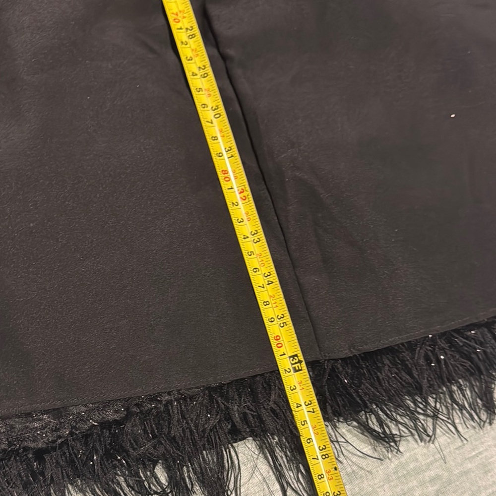 SZ 14 Black Halter Feather Dress - Picture 11 of 12